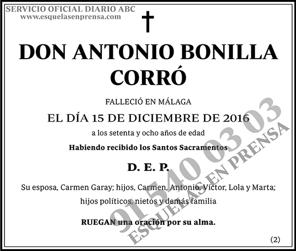 Antonio Bonilla Corró
